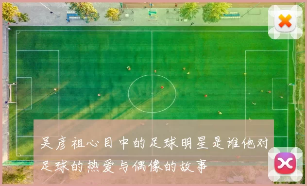 吴彦祖心目中的足球明星是谁他对足球的热爱与偶像的故事